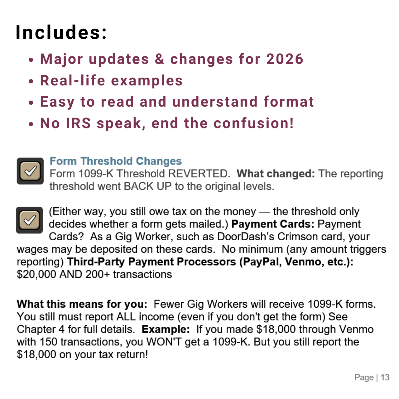 Gig Workers Tax Guide: 2026 Edition – Complete Tax Handbook for DoorDash, Uber, Instacart & Multi-App Gig Workers